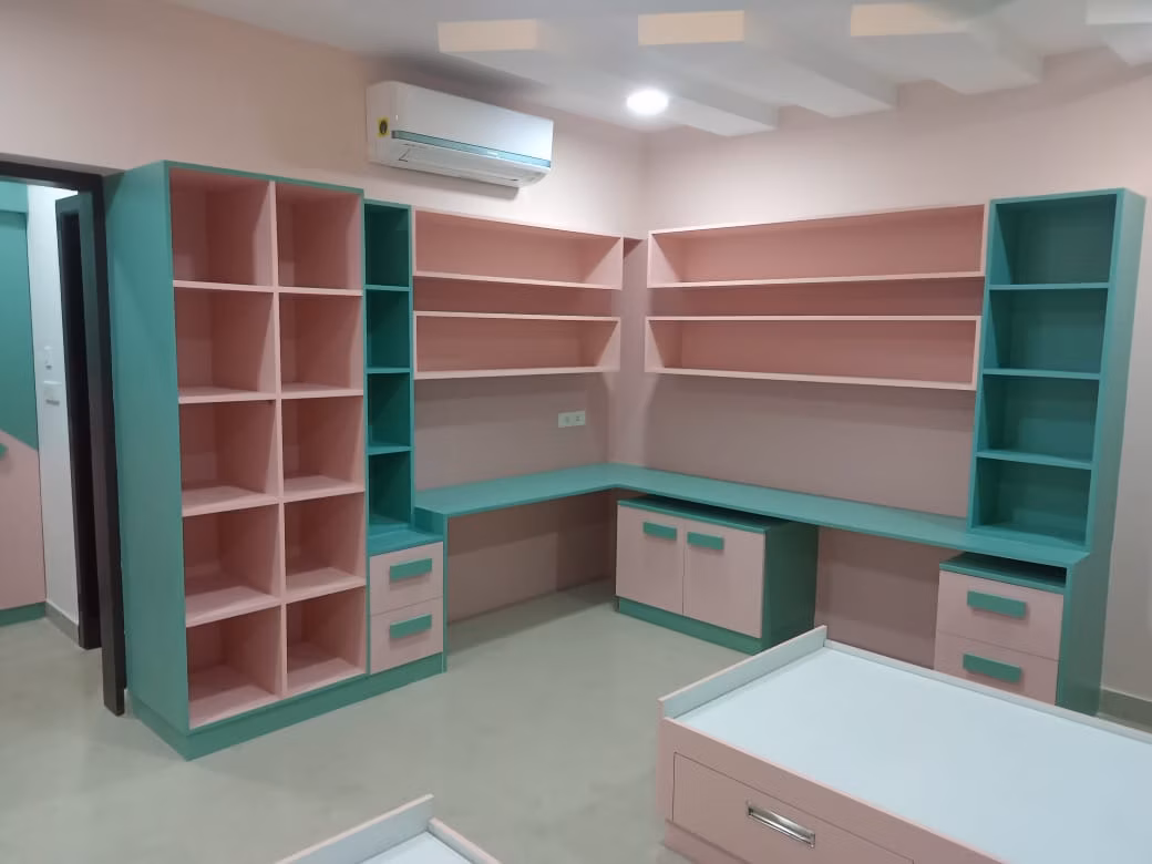 Spacious walk-in wardrobe design with glass doors and display shelves